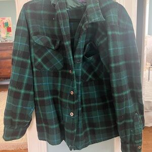Green Pendleton flannel